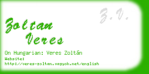 zoltan veres business card