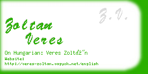 zoltan veres business card